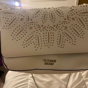 Victoria's Secret Cream Studded Crossbody Bag